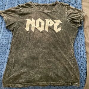 “Nope” Gray Graphic T-Shirt